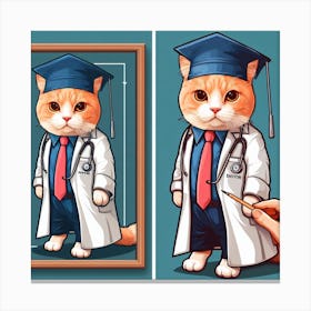 Doctor Cat 2 Canvas Print