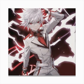 Anime Character With White Hair Canvas Print