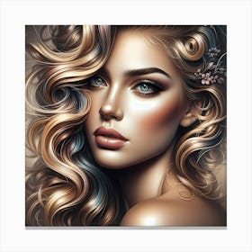 Portrait Of A Beautiful Woman 2 Canvas Print