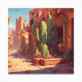 Cactus Street 1 Canvas Print