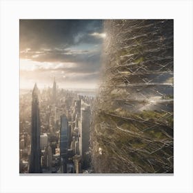 Futuristic Cityscape 31 Canvas Print