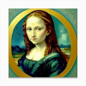 Youthful Elegance The Mona Lisa Reborn Canvas Print