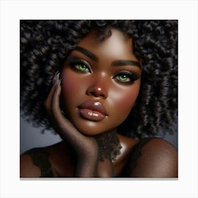 Dark Skin Keisha Canvas Print