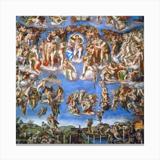 The Last Judgment, Michelangelo Buonarroti Canvas Print