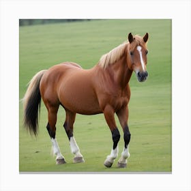 Horse In A Field Canvas Print