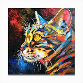 Kisha2849 Bengal Cat Colorful Picasso Style Full Page No Negati 0d1d8558 5b1f 440f 8175 55889632192d Canvas Print