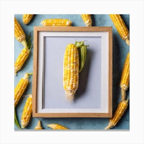 Photo Of Corn On The Cob Canvas Print