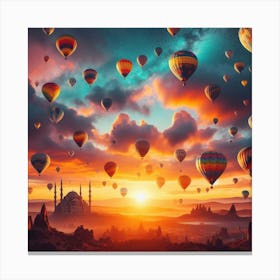 Hot Air Balloons In The Sky Canvas Print