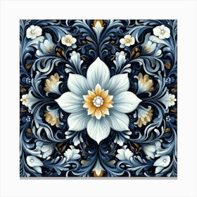 Floral Pattern Art Canvas Print