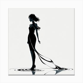 Silhouette Of A Woman art print 4 Canvas Print