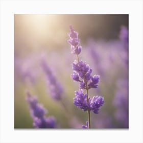 A Blooming Lavender Blossom Tree With Petals Gently Falling In The Breeze 2 Canvas Print