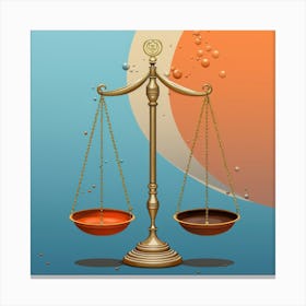 Balance Scales Of Justice Canvas Print