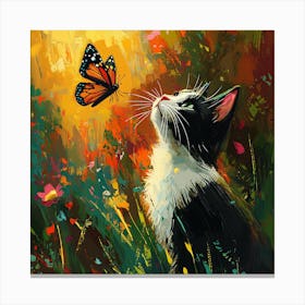 Butterfly Cat 7 Canvas Print