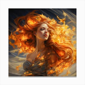 Fire Girl 2 Canvas Print