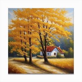 Autumn House Canvas Print