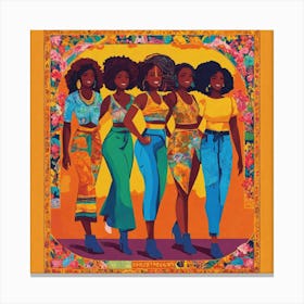 Four Beautiful Women Canvas Print