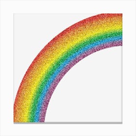 Rainbow On Black Background Canvas Print