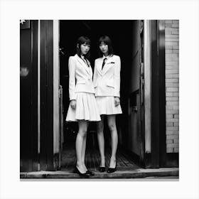 Two Women In Suits Canvas Print