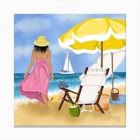 Beach Day. 1 Canvas Print