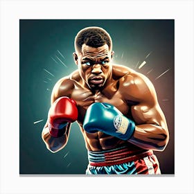 Boxer In Action Canvas Print