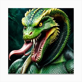 Green Lizard 1 Canvas Print