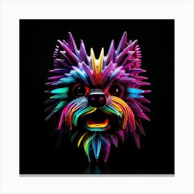 Neon Dog Head 5 Toile