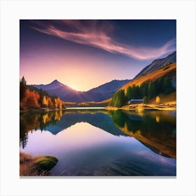 Sunset In The Mountains 124 Canvas Print