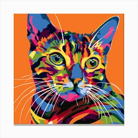 Kisha2849 Bengal Cat Colorful Picasso Style Full Page No Negati B57ff176 1e93 47ff 90fd C6c857d4a81a Canvas Print