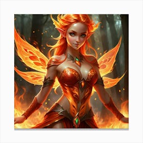 Fire Elven Canvas Print