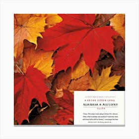 A Painterly Web Page Design Featuring The Compelling Hues Of Autumn Finely Rendered Leaf Shaped Tag (6) 1 Canvas Print