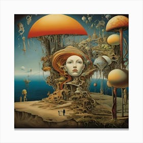 'The Woman In The Mushroom' Canvas Print