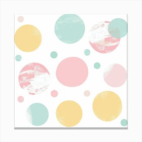 Pastel Polka Dots Canvas Print