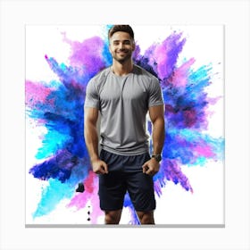 Fitness man Canvas Print