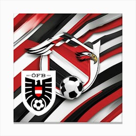 Austria National Football Team Logo Wall Art 9 Canvas Print