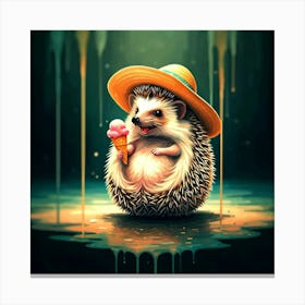 Hedgehog summer Leinwandbild