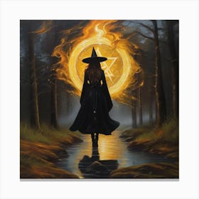 Witch In The Woods Canvas Print