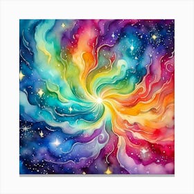 Galaxy Swirl Painting Canvas Print