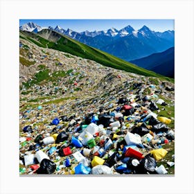 Trash Mountain Canvas Print