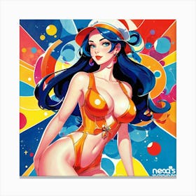 Anime Girl In Bikini Canvas Print