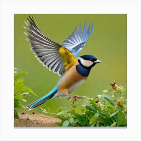 Tit on branch 13 Canvas Print