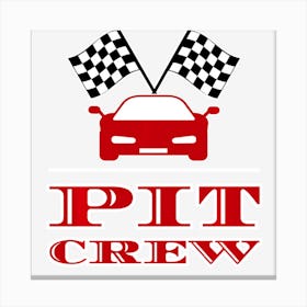 Halloween Pit Crew Costume Car Racing Flag Canvas Print