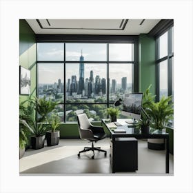 Modern Office Interior Canvas Print