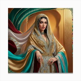 Default Arabian Noblewoman In Digital Oil Painting Adorned In 0 Canvas Print