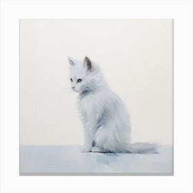 White Kitten Canvas Print