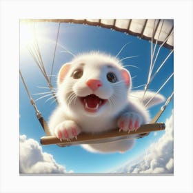 Ferret Flying In The Sky Canvas Print