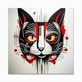 Cat Head Canvas Print