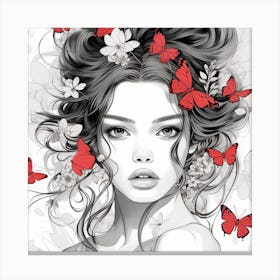 Butterfly Girl 27 Canvas Print