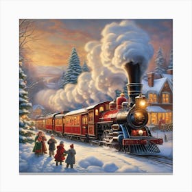 Christmas Train 1 Canvas Print