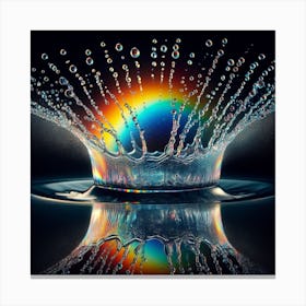Rainbow Water Splash 2 Canvas Print