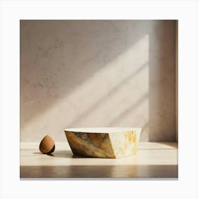 Marble Bowl In A Room 1 Canvas Print